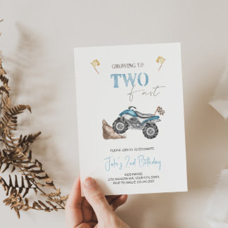 ZWEI Fast 4 Wheeler Quad Bike Einladung zum Geburt