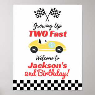 ZWEI Fast Birthday Welcome Sign Poster