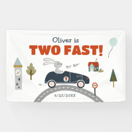 Zwei Fast Cars 2. Geburtstagsbanner Banner