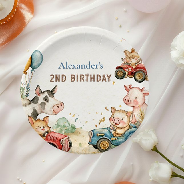 Zwei Fast Farm Animes 2. Geburtstag Pappteller (Von Creator hochgeladen)