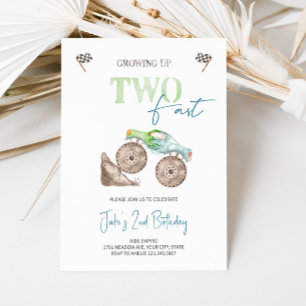 ZWEI FAST Light Green Monster Truck Einladung