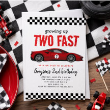 Zwei Fast Race Car Boy 2. Geburtstag Party