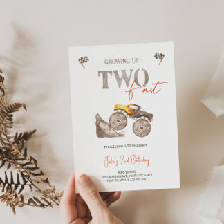 ZWEI Fastgelbe LKW-Einladung Einladung