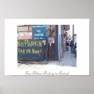 Zwei Fellows Parken in Irland Poster