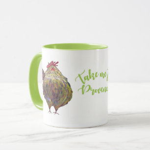 Zwei fette Hühner in der Barett-Tasse Tasse