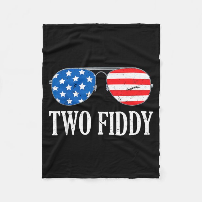 Zwei Fiddy Aamerica 250 Design Fleecedecke (Vorderseite)