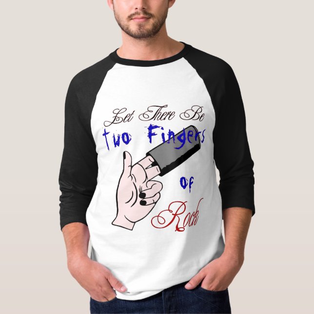 Zwei Finger Felsen! T-Shirt (Vorderseite)