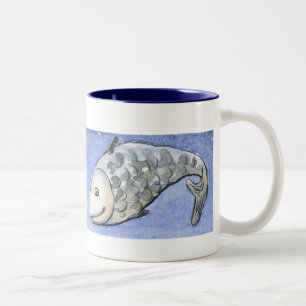 Zwei Fisch-Tasse Zweifarbige Tasse