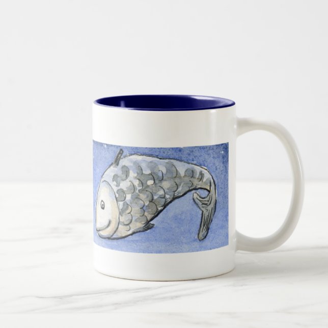 Zwei Fisch-Tasse Zweifarbige Tasse (Rechts)