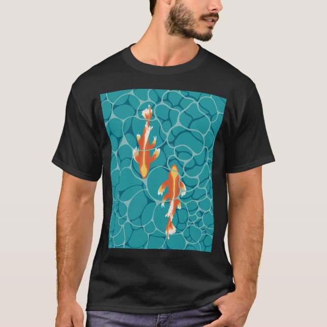 Zwei Fische im Wasser T-Shirt (Vorderseite)