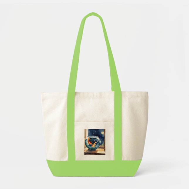 Zwei Fische in einer Schüssel Tragetasche (Vorne)