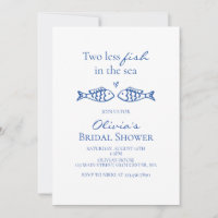 Zwei Fische weniger im Meer Küsten-Bridal Shower
