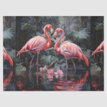 Zwei Flamingos Dekoupage Tissue Paper