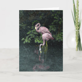Zwei Flamingos Grußkarte Karte