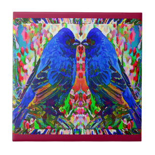 Zwei Fliese des Vogel-2