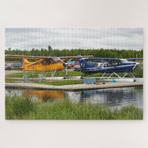 Zwei Flugzeug, Lake Hood, Alaska Puzzle