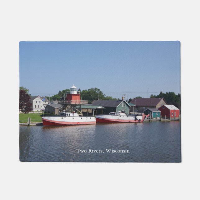 Zwei Flüsse, Wisconsin Door Mat Fußmatte (Vorderseite)