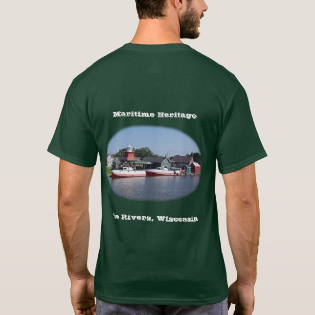 Zwei Flüsse Wisconsin Shirt dunkel (Rückseite)