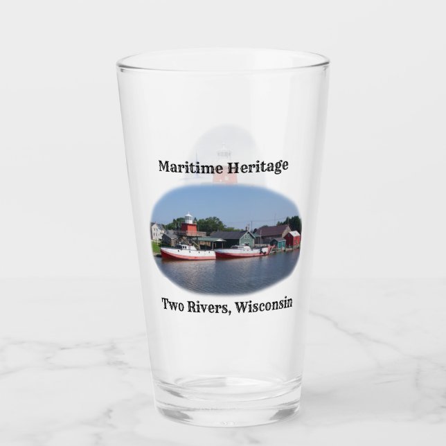 Zwei Flüsse, Wisconsin Trinkglas Glas (Vorderseite)