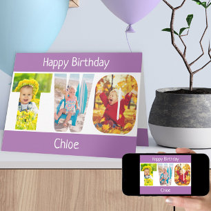 ZWEI Foto Briefe Mädchen 2. Geburtstagskarte Karte