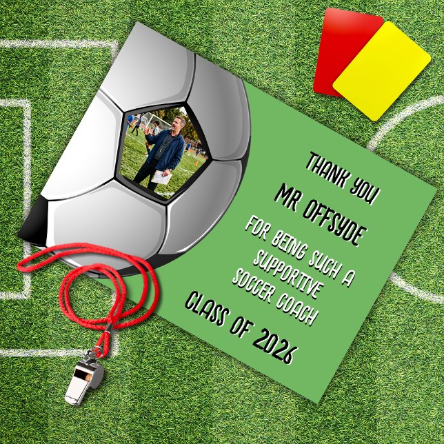 Zwei Foto Fußballtrainer Dankeskarten Karte (Von Creator hochgeladen)