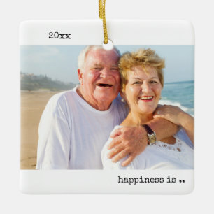 Zwei Foto Glück ist Minimalistisch Keramikornament