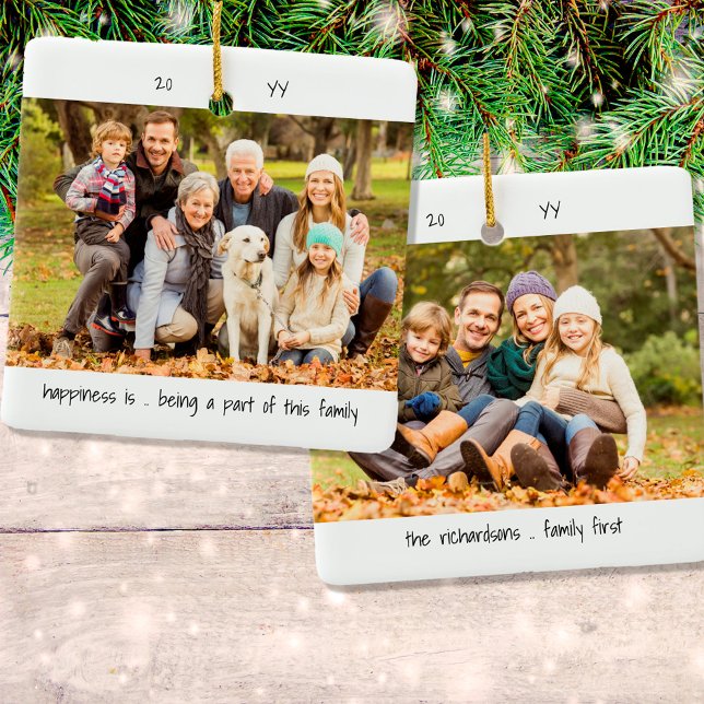 Zwei Foto Glück ist .. Niedliches Minimalistisch Keramikornament (Von Creator hochgeladen)