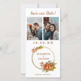 Zwei Foto Herbstpumpen Hochzeit im Herbst Save The Date