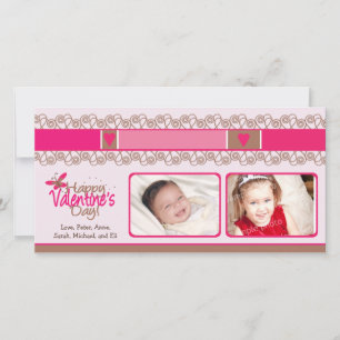 Zwei-Foto-Karte für den Tag des süßen Valentins: 2 Feiertagskarte