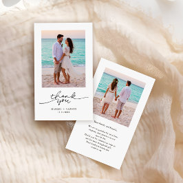 Zwei Foto Modernes Skriptzeitbudget Vielen Dank Mitteilungskarte