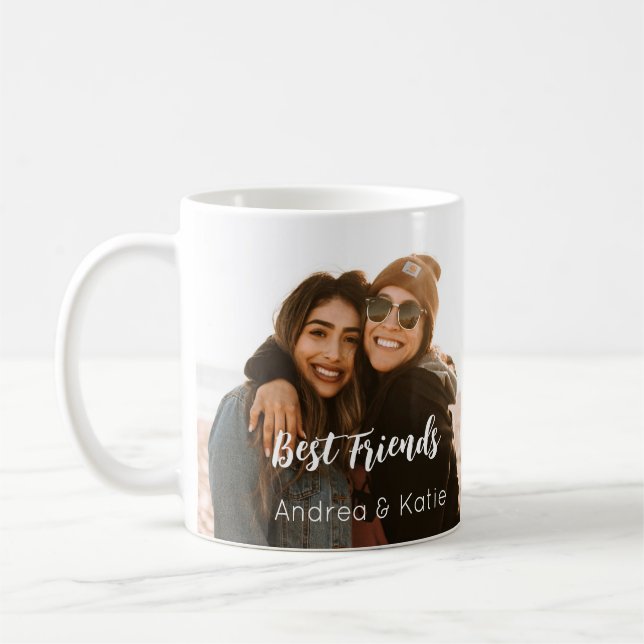 Zwei Foto-Personalisierter Name Kaffeetasse (Links)