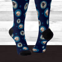 Zwei Foto Pet Socks Circle Pattern