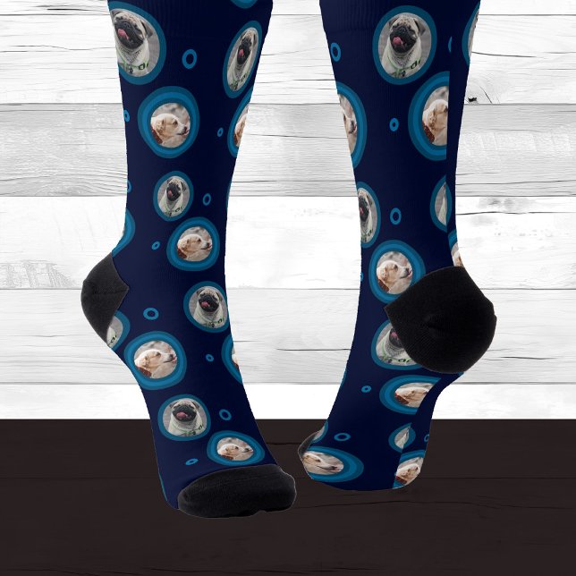 Zwei Foto Pet Socks Circle Pattern Socken (Von Creator hochgeladen)