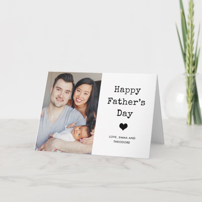 Zwei Foto- und Schreibmaschinen-Text | Der glückli Karte (Vorderseite)