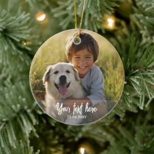 Zwei Foto Weihnachtsbaum für benutzerdefinierte Te Keramik Ornament