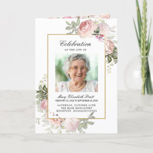 Zwei Fotos Beerdigung Feier des Lebensprogramms Programm