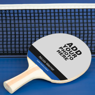 Zwei Fotos (beide Seiten) mit dem Spielernamen Tischtennis Schläger