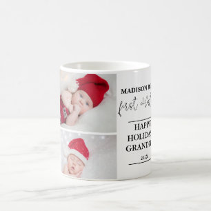 Zwei Fotos Erste Weihnachtsfeier Großmutter Tasse