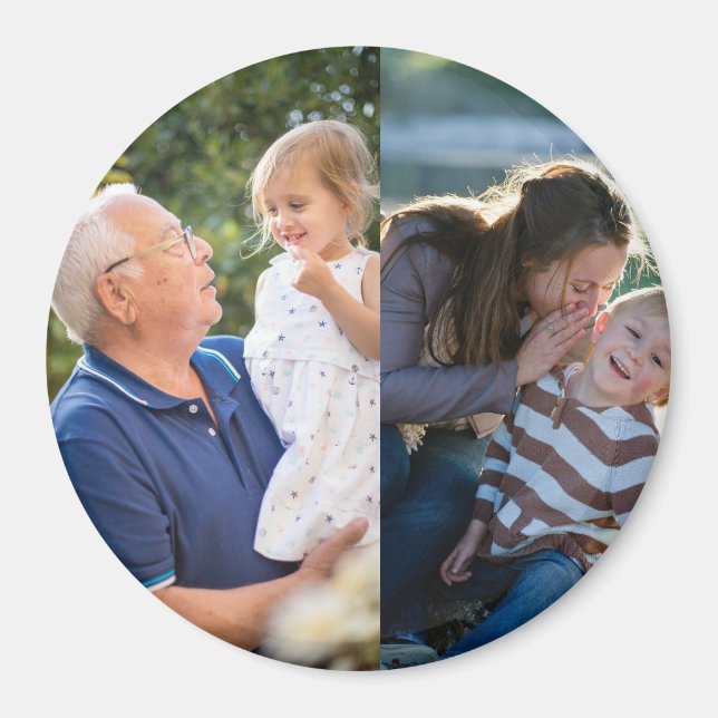 Zwei Fotos Erstellen Sie Ihr eigenes Foto  Magnet (Vorne)