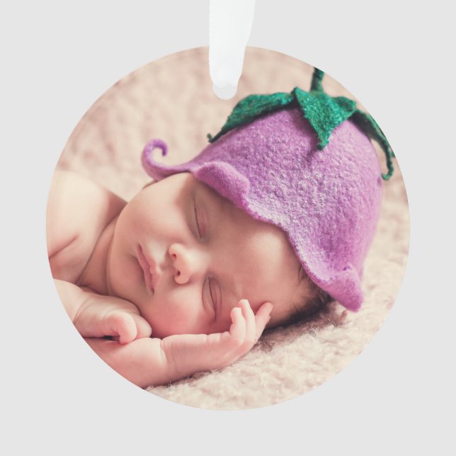 Zwei Fotos Familienferien Ornament (Vorderseite)