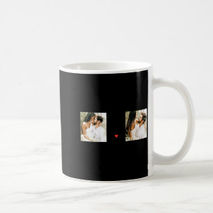 Zwei Fotos Frohen Valentinstag Romantischer Zitat- Kaffeetasse