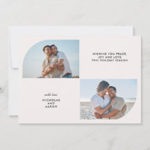 ZWEI FOTOS HALBEN ARCH EINFACH CHRISTMAS FERIEN