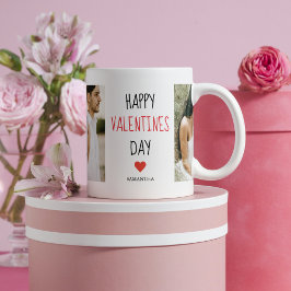 Zwei Fotos | Happy Valentines Day | Couple Gift Tasse