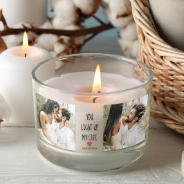 Zwei Fotos | Happy Valentines Day | Romantisches Z Rechteckiger Aufkleber