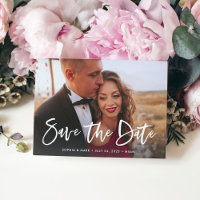 Zwei Fotos | Lässiges Skript Save the Date