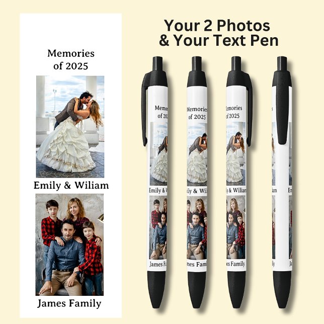 ZWEI Fotos, Name Datum, Text auf Weiß, Schwarz Kugelschreiber (Von Creator hochgeladen)