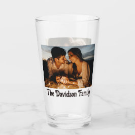 ZWEI Fotos Personalisiert 16oz Pint Glas