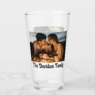 ZWEI Fotos Personalisiert 16oz Pint Glas