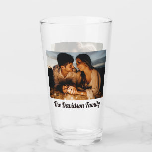 Zwei Fotos Personalisiertes 16oz Pint Glas