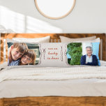 Zwei Fotos so glücklich, dich neutral zu haben Seitenschläferkissen<br><div class="desc">Personalisiertes Foto Körperkissen für jemanden. Das Design bietet lockere Klammern, um das Foto zu rahmen (definiert, wer wir sind und wer Sie sind). In lässiger Handschrift geschrieben und in knackiger Schriftart-Typografie geschrieben, lautet der Wortlaut: Wir haben so viel Glück, SIE zu haben. Die Fotovorlage ist für Sie Set, um Ihre...</div>